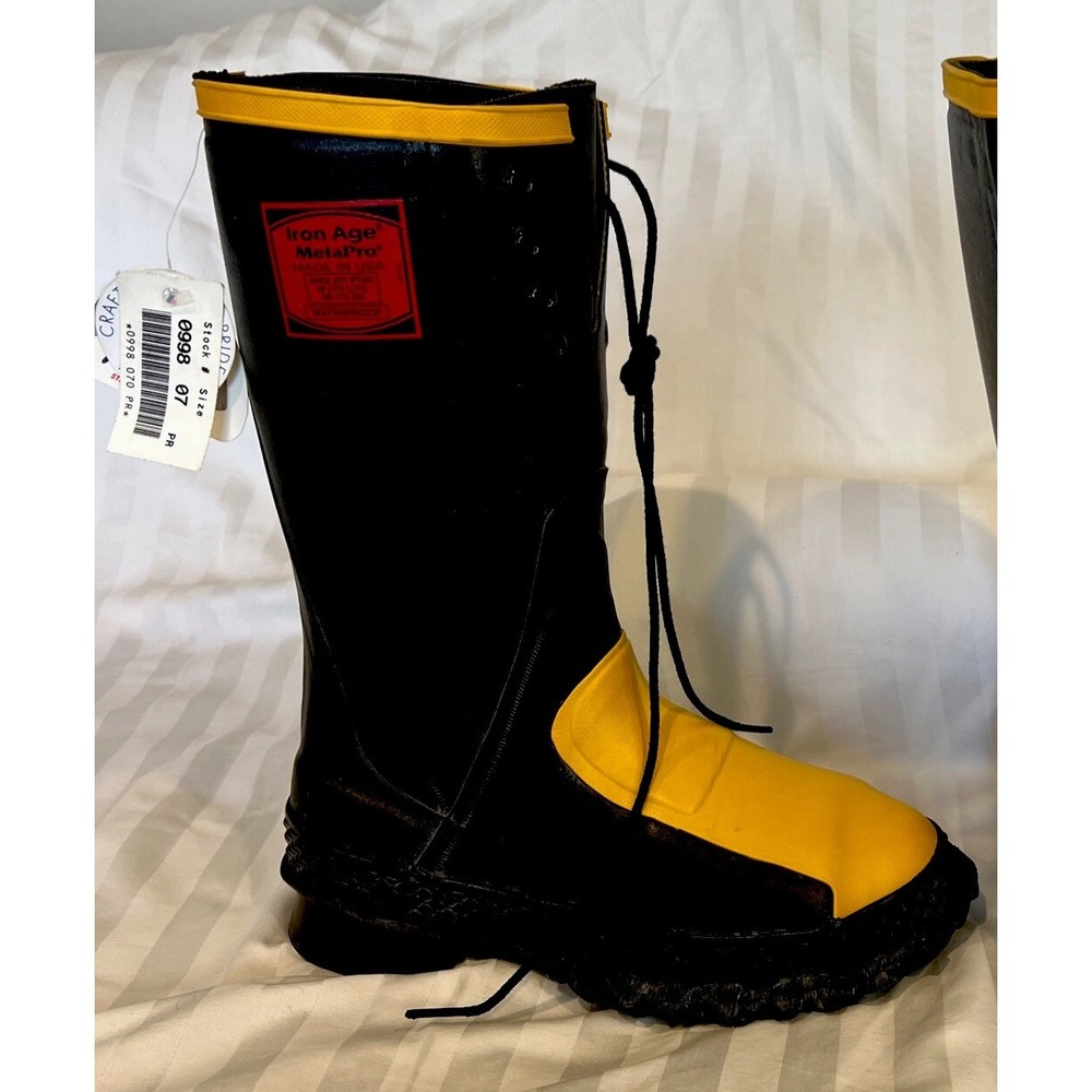 New Iron Age MetaPro Metatarsal Guard Size  7 Steel Toe Boots USA Union
